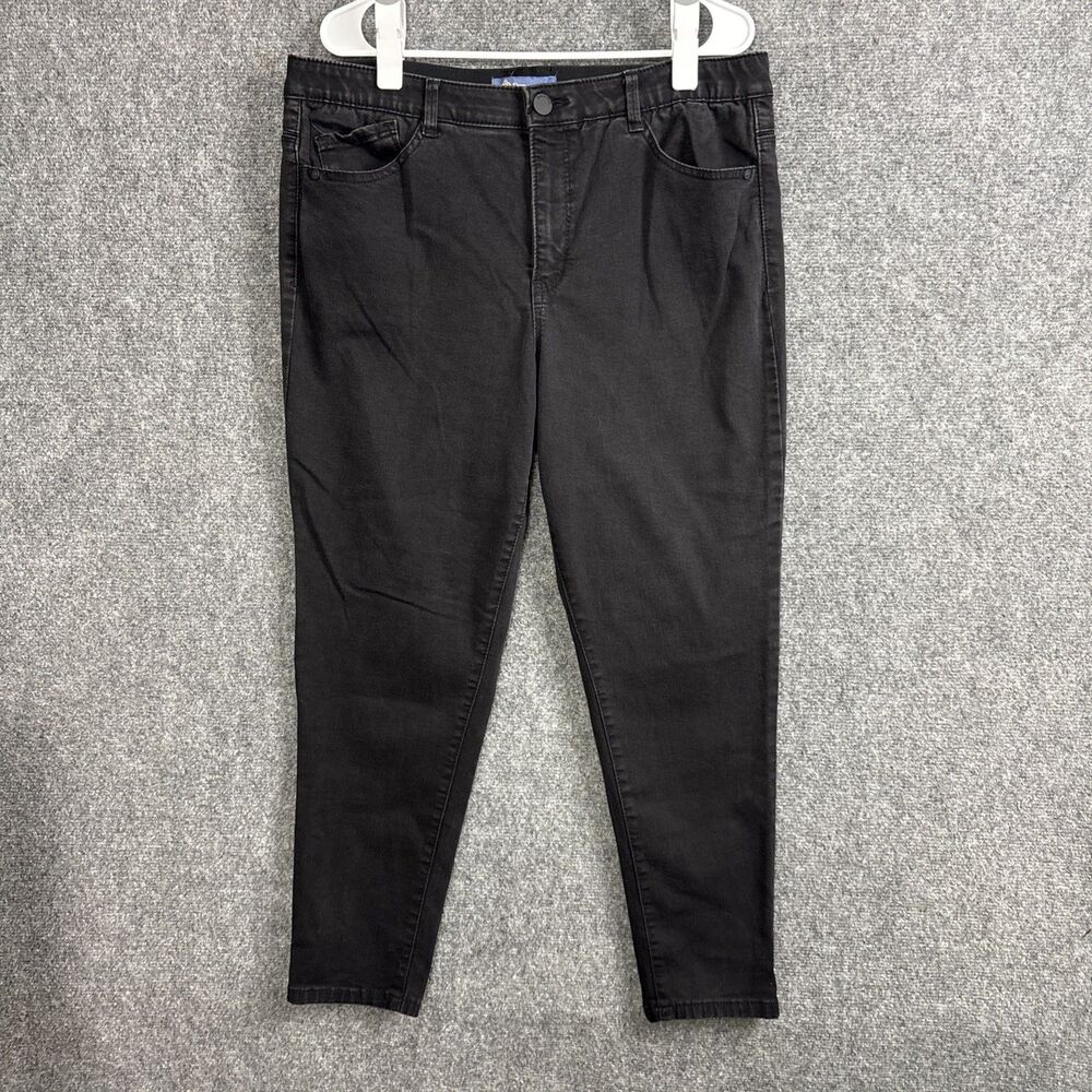 Democracy Jeans Womens Size 16 Black Skinny Ankle Millennial Ab Solution Stretch